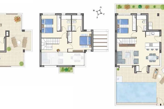 Villa in Rojales zu verkaufen, Zona de estar 159 m², Zustand Erstbezug, Terreno 173 m², 3 Schlafzimmer, 3 Badezimmer, Pool, ref.: HA-RON-360-E03-2
