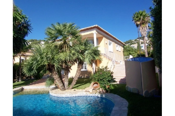 Villa in Moraira(Club Moraira) zu verkaufen, Zona de estar 220 m², Baujahr 2000, + Fussbodenheizung, Klimaanlage, Terreno 800 m², 4 Schlafzimmer, 3 Badezimmer, Pool, ref.: BI-MT.H-523-8