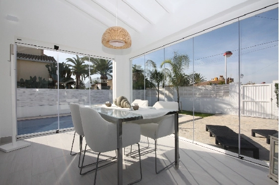 Villa in Els Poblets(Ptda. Barranquets) zur Ferienvermietung, Zona de estar 114 m², Baujahr 1986, Zustand gepflegt, + Zentralheizung, Klimaanlage, Terreno 510 m², 3 Schlafzimmer, 2 Badezimmer, Pool, ref.: T-1118-9