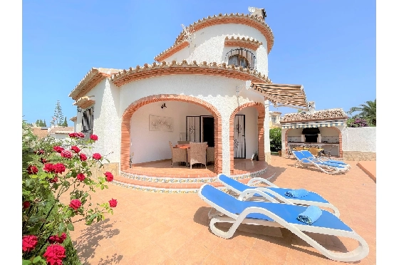 Villa in Els Poblets(Barranquets) zur Ferienvermietung, Zona de estar 130 m², Baujahr 2000, Zustand modernisiert, + Zentralheizung, Klimaanlage, Terreno 580 m², 3 Schlafzimmer, 2 Badezimmer, Pool, ref.: T-0819-3