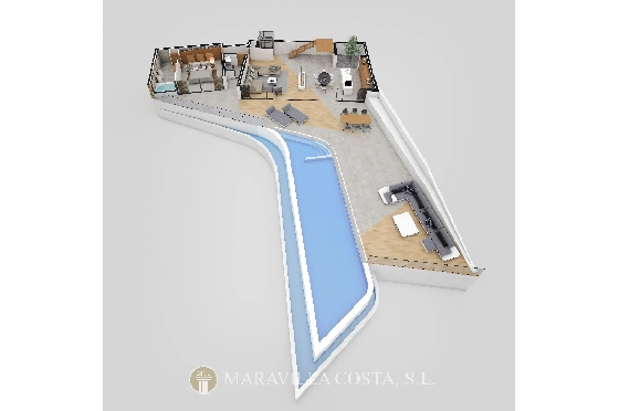 Villa in Altea Hills zu verkaufen, Zona de estar 412 m², + Fussbodenheizung, Klimaanlage, Terreno 979 m², 4 Schlafzimmer, 4 Badezimmer, Pool, ref.: MV-2470-12