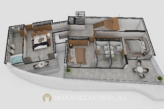 Villa in Altea Hills zu verkaufen, Zona de estar 412 m², + Fussbodenheizung, Klimaanlage, Terreno 979 m², 4 Schlafzimmer, 4 Badezimmer, Pool, ref.: MV-2470-13