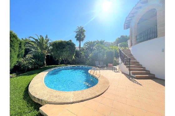 Villa in Denia(Montgo) zur Ferienvermietung, Zona de estar 220 m², Baujahr 1997, Zustand gepflegt, + Zentralheizung, Klimaanlage, Terreno 915 m², 3 Schlafzimmer, 3 Badezimmer, Pool, ref.: T-0422-6