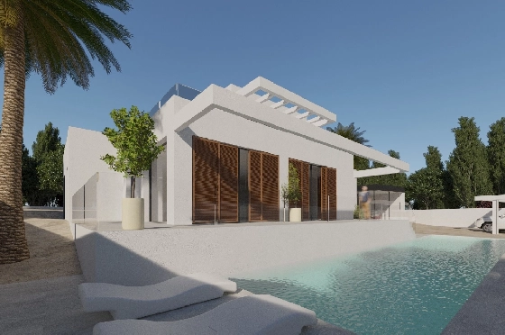 Villa in Moraira zu verkaufen, Zona de estar 298 m², + Fussbodenheizung, Klimaanlage, Terreno 811 m², 4 Schlafzimmer, 4 Badezimmer, Pool, ref.: NL-NLD1218-5