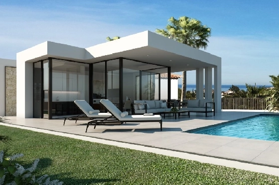 Villa in Denia zu verkaufen, Zona de estar 130 m², Baujahr 2021, + Zentralheizung, Klimaanlage, Terreno 800 m², 3 Schlafzimmer, 2 Badezimmer, Pool, ref.: NL-NLD1273-1