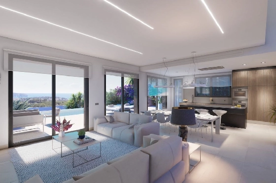 Villa in Moraira zu verkaufen, Baujahr 2022, + Fussbodenheizung, Klimaanlage, Terreno 802 m², 4 Schlafzimmer, 4 Badezimmer, Pool, ref.: NL-NLD1360-4