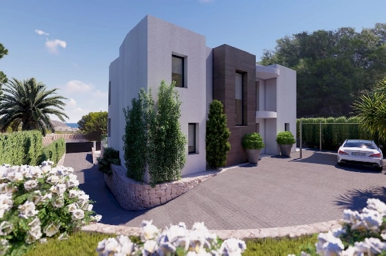 Villa in Moraira zu verkaufen, Baujahr 2022, + Fussbodenheizung, Klimaanlage, Terreno 802 m², 4 Schlafzimmer, 4 Badezimmer, Pool, ref.: NL-NLD1360-6
