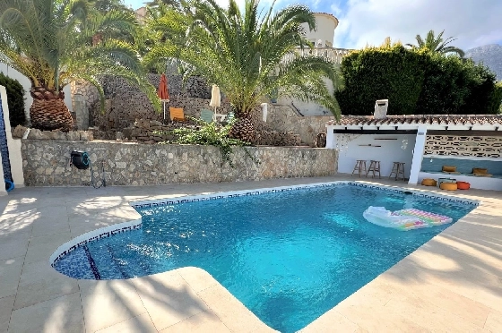 Villa in Denia(Les Galeretes) zur Ferienvermietung, Zona de estar 215 m², Baujahr 1980, Zustand gepflegt, + Zentralheizung, Klimaanlage, Terreno 800 m², 3 Schlafzimmer, 2 Badezimmer, Pool, ref.: T-0822-4