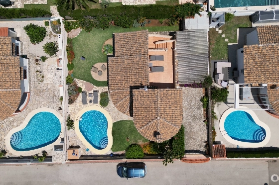 Villa in Els Poblets zur Ferienvermietung, Zona de estar 107 m², Baujahr 1998, Zustand gepflegt, + KLIMA, Klimaanlage, Terreno 400 m², 3 Schlafzimmer, 2 Badezimmer, Pool, ref.: T-0223-18