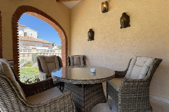 Villa in Els Poblets zur Ferienvermietung, Zona de estar 107 m², Baujahr 1998, Zustand gepflegt, + KLIMA, Klimaanlage, Terreno 400 m², 3 Schlafzimmer, 2 Badezimmer, Pool, ref.: T-0223-2
