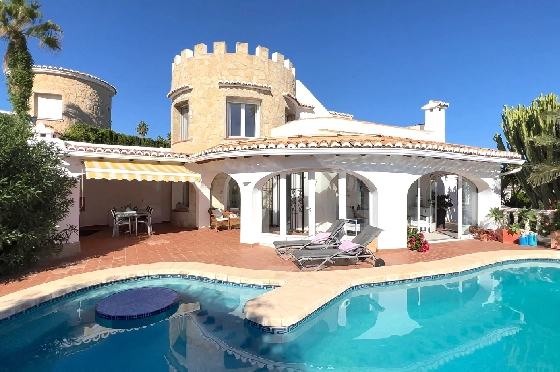 Villa in Javea zu verkaufen, Zona de estar 180 m², Baujahr 1991, Zustand gepflegt, + Zentralheizung, Klimaanlage, Terreno 1013 m², 3 Schlafzimmer, 2 Badezimmer, Pool, ref.: AS-4222-3