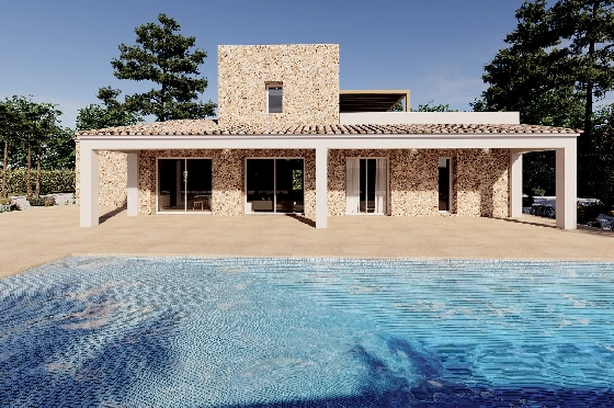 Finca in Benissa(Llenes) zu verkaufen, Zona de estar 254 m², Baujahr 2023, Klimaanlage, Terreno 10000 m², 3 Schlafzimmer, 3 Badezimmer, Pool, ref.: BI-BE.F-165-1