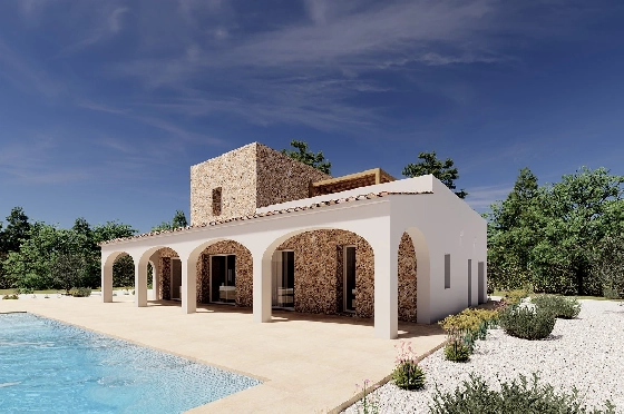 Finca in Benissa(Llenes) zu verkaufen, Zona de estar 254 m², Baujahr 2023, Klimaanlage, Terreno 10000 m², 3 Schlafzimmer, 3 Badezimmer, Pool, ref.: BI-BE.F-165-11