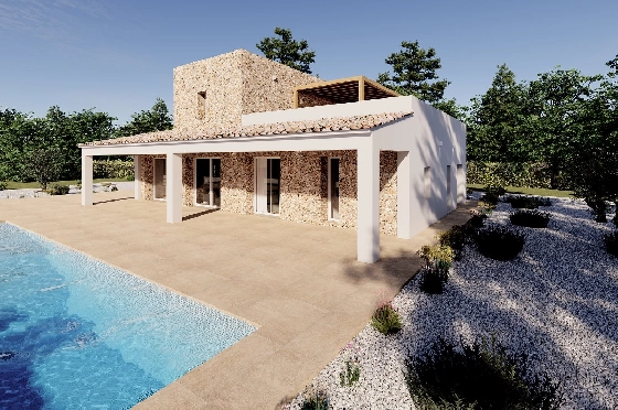 Finca in Benissa(Llenes) zu verkaufen, Zona de estar 254 m², Baujahr 2023, Klimaanlage, Terreno 10000 m², 3 Schlafzimmer, 3 Badezimmer, Pool, ref.: BI-BE.F-165-8