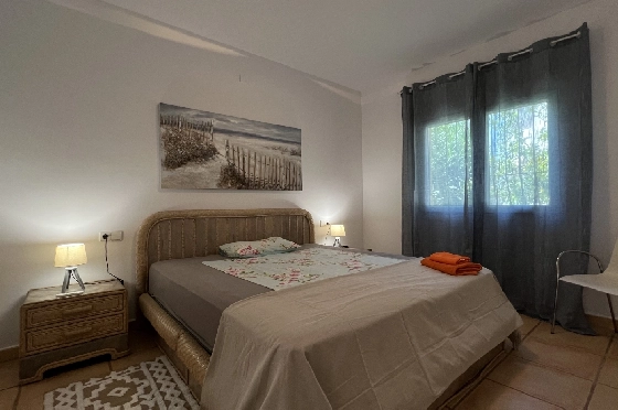 Villa in Els Poblets zur Ferienvermietung, Zona de estar 134 m², Baujahr 2001, Zustand gepflegt, + KLIMA, Klimaanlage, Terreno 413 m², 2 Schlafzimmer, 2 Badezimmer, Pool, ref.: T-0523-8