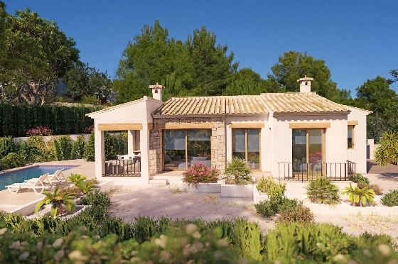 Villa in Benissa zu verkaufen, Zona de estar 138 m², Baujahr 2023, Klimaanlage, Terreno 800 m², 3 Schlafzimmer, 2 Badezimmer, Pool, ref.: BI-BE.H-881-1