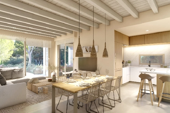 Villa in Benissa zu verkaufen, Zona de estar 138 m², Baujahr 2023, Klimaanlage, Terreno 800 m², 3 Schlafzimmer, 2 Badezimmer, Pool, ref.: BI-BE.H-881-2