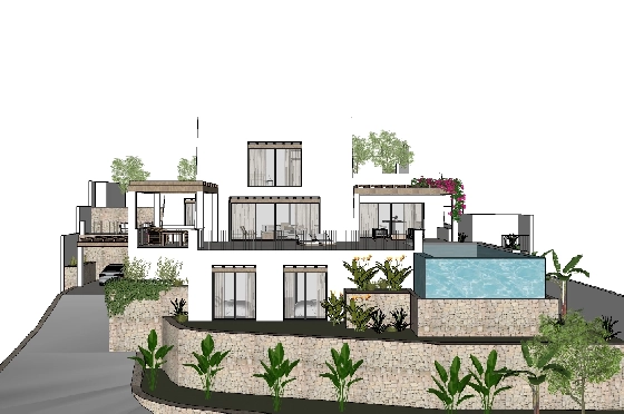 Villa in Moraira zu verkaufen, Zona de estar 425 m², Baujahr 2023, Klimaanlage, Terreno 1000 m², 4 Schlafzimmer, 4 Badezimmer, Pool, ref.: BI-MT.H-777-3