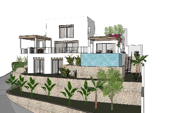 Villa in Moraira zu verkaufen, Zona de estar 425 m², Baujahr 2023, Klimaanlage, Terreno 1000 m², 4 Schlafzimmer, 4 Badezimmer, Pool, ref.: BI-MT.H-777-6