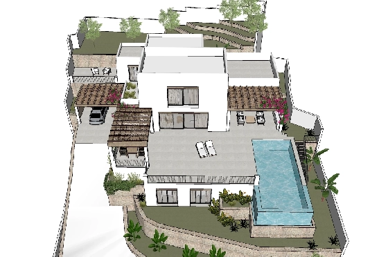 Villa in Moraira zu verkaufen, Zona de estar 425 m², Baujahr 2023, Klimaanlage, Terreno 1000 m², 4 Schlafzimmer, 4 Badezimmer, Pool, ref.: BI-MT.H-777-7