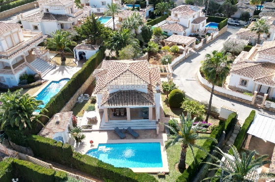 Villa in Denia zur Ferienvermietung, Zona de estar 133 m², Baujahr 1999, Zustand gepflegt, + Fussbodenheizung, Klimaanlage, Terreno 585 m², 3 Schlafzimmer, 3 Badezimmer, Pool, ref.: T-1023-23