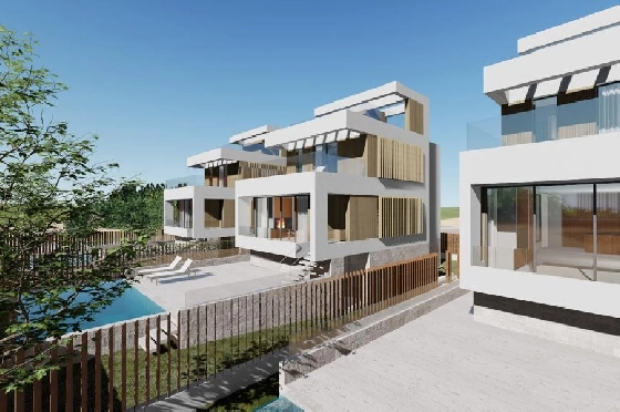 Villa in Oliva zu verkaufen, Zona de estar 173 m², Baujahr 2023, Zustand Erstbezug, + Fussbodenheizung, Klimaanlage, Terreno 350 m², 3 Schlafzimmer, 4 Badezimmer, Pool, ref.: AS-1623-24