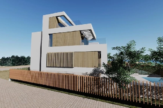 Villa in Oliva zu verkaufen, Zona de estar 173 m², Baujahr 2023, Zustand Erstbezug, + Fussbodenheizung, Klimaanlage, Terreno 350 m², 3 Schlafzimmer, 4 Badezimmer, Pool, ref.: AS-1623-28