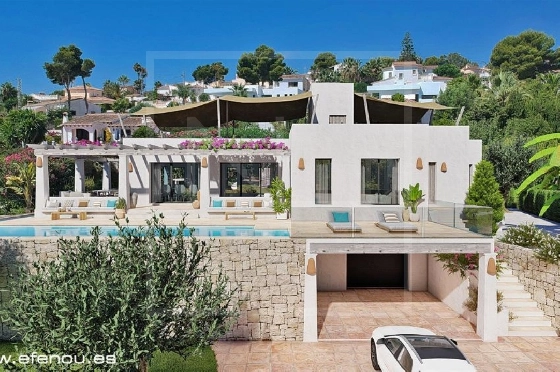 Villa in Moraira zu verkaufen, Zona de estar 200 m², Baujahr 2023, + Zentralheizung, Klimaanlage, Terreno 860 m², 4 Schlafzimmer, 3 Badezimmer, Pool, ref.: NL-NLD1434D-1