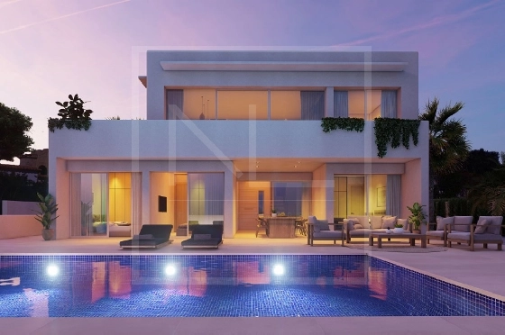 Villa in Benissa costa(Baladrar) zu verkaufen, Zona de estar 142 m², Baujahr 2023, + Fussbodenheizung, Klimaanlage, Terreno 729 m², 4 Schlafzimmer, 3 Badezimmer, Pool, ref.: NL-NLD1445-1