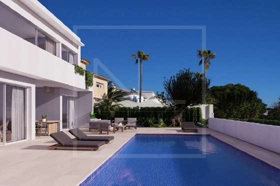 Villa in Benissa costa(Baladrar) zu verkaufen, Zona de estar 142 m², Baujahr 2023, + Fussbodenheizung, Klimaanlage, Terreno 729 m², 4 Schlafzimmer, 3 Badezimmer, Pool, ref.: NL-NLD1445-2