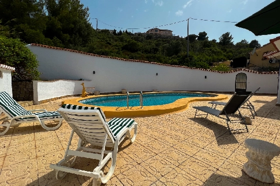 Villa in Benidoleig zur Ferienvermietung, Zona de estar 180 m², Baujahr 1989, + KLIMA, Klimaanlage, Terreno 653 m², 3 Schlafzimmer, 2 Badezimmer, Pool, ref.: T-0923-20