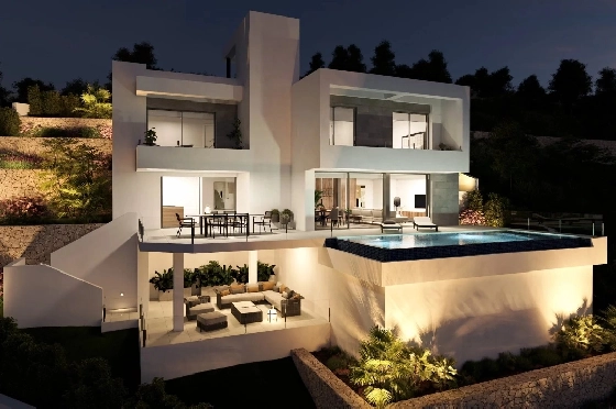 Villa in Cumbre del Sol zu verkaufen, Zona de estar 320 m², Terreno 805 m², 3 Schlafzimmer, 3 Badezimmer, Pool, ref.: BS-82447847-7