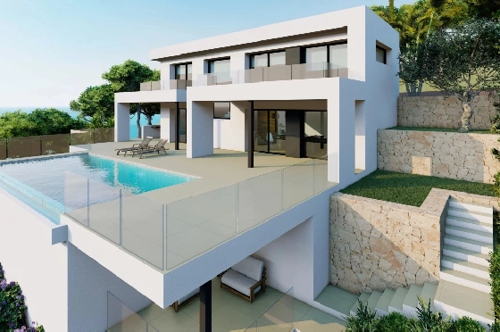 Villa in Cumbre del Sol zu verkaufen, Zona de estar 454 m², Terreno 847 m², 3 Schlafzimmer, 5 Badezimmer, Pool, ref.: BS-82447866-1