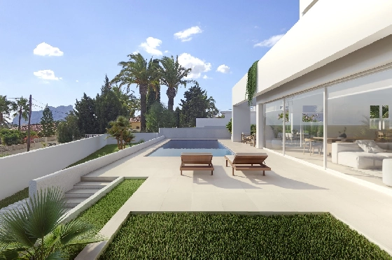 Villa in Benissa(Baladrar) zu verkaufen, Zona de estar 138 m², Baujahr 2023, Klimaanlage, Terreno 625 m², 3 Schlafzimmer, 3 Badezimmer, Pool, ref.: BI-BE.H-884-2