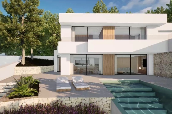 Villa in Moraira(Pla del Mar) zu verkaufen, Zona de estar 340 m², Baujahr 2023, Klimaanlage, Terreno 1070 m², 4 Schlafzimmer, 4 Badezimmer, Pool, ref.: BI-MT.H-787-4