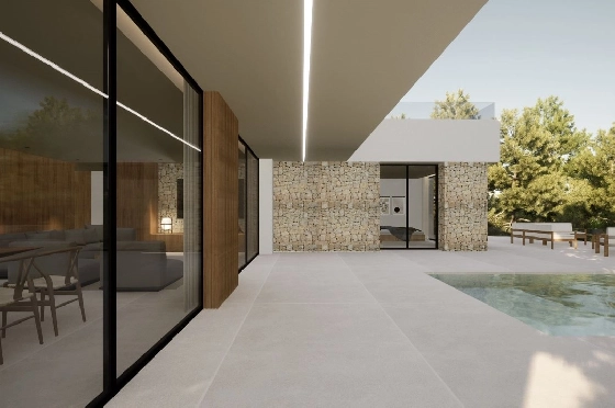 Villa in Moraira(Pla del Mar) zu verkaufen, Zona de estar 340 m², Baujahr 2023, Klimaanlage, Terreno 1070 m², 4 Schlafzimmer, 4 Badezimmer, Pool, ref.: BI-MT.H-787-5