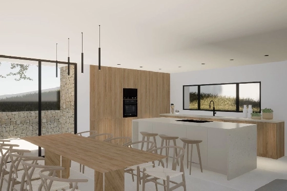 Villa in Moraira(Pla del Mar) zu verkaufen, Zona de estar 340 m², Baujahr 2023, Klimaanlage, Terreno 1070 m², 4 Schlafzimmer, 4 Badezimmer, Pool, ref.: BI-MT.H-787-9