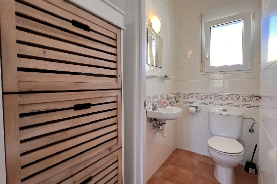 Villa in Els Poblets zur Ferienvermietung, Zona de estar 125 m², Baujahr 2003, + KLIMA, Klimaanlage, Terreno 400 m², 2 Schlafzimmer, 2 Badezimmer, Pool, ref.: T-1123-12