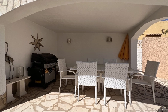 Villa in Els Poblets zur Ferienvermietung, Zona de estar 125 m², Baujahr 2003, + KLIMA, Klimaanlage, Terreno 400 m², 2 Schlafzimmer, 2 Badezimmer, Pool, ref.: T-1123-25