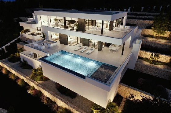 Villa in Cumbre del Sol zu verkaufen, Zona de estar 830 m², Terreno 1877 m², 1 Schlafzimmer, 5 Badezimmer, Pool, ref.: BS-83710403-1