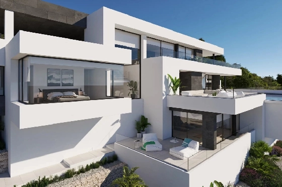 Villa in Cumbre del Sol zu verkaufen, Zona de estar 830 m², Terreno 1877 m², 1 Schlafzimmer, 5 Badezimmer, Pool, ref.: BS-83710403-3