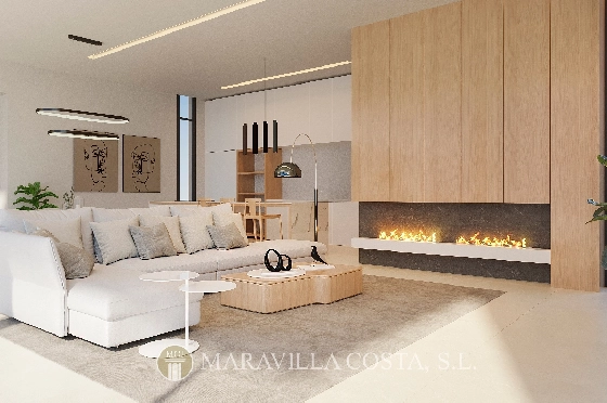 Villa in Moraira zu verkaufen, Zona de estar 261 m², Baujahr 2023, + Fussbodenheizung, Klimaanlage, Terreno 939 m², 4 Schlafzimmer, 4 Badezimmer, Pool, ref.: MV-2499-3