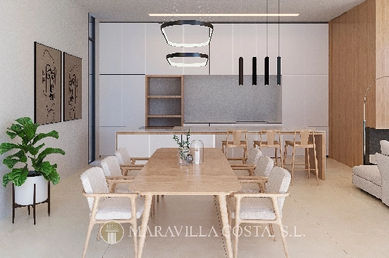 Villa in Moraira zu verkaufen, Zona de estar 261 m², Baujahr 2023, + Fussbodenheizung, Klimaanlage, Terreno 939 m², 4 Schlafzimmer, 4 Badezimmer, Pool, ref.: MV-2499-4