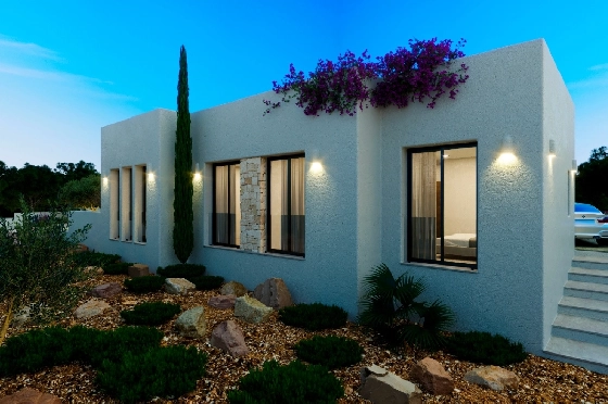 Villa in Denia(Marquesa 4) zu verkaufen, Zona de estar 120 m², Baujahr 2025, Zustand neuwertig, + Zentralheizung, Klimaanlage, Terreno 1085 m², 3 Schlafzimmer, 2 Badezimmer, Pool, ref.: UM-UV-HEBE-11
