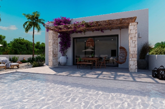 Villa in Denia(Marquesa 4) zu verkaufen, Zona de estar 120 m², Baujahr 2025, Zustand neuwertig, + Zentralheizung, Klimaanlage, Terreno 1085 m², 3 Schlafzimmer, 2 Badezimmer, Pool, ref.: UM-UV-HEBE-4