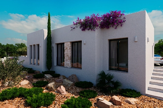 Villa in Denia(Marquesa 4) zu verkaufen, Zona de estar 120 m², Baujahr 2025, Zustand neuwertig, + Zentralheizung, Klimaanlage, Terreno 1085 m², 3 Schlafzimmer, 2 Badezimmer, Pool, ref.: UM-UV-HEBE-5