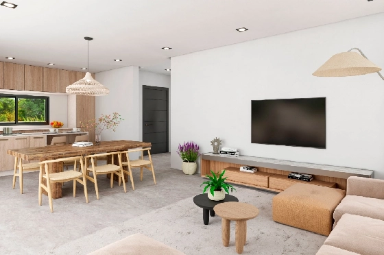 Villa in Denia(Marquesa 4) zu verkaufen, Zona de estar 120 m², Baujahr 2025, Zustand neuwertig, + Zentralheizung, Klimaanlage, Terreno 1085 m², 3 Schlafzimmer, 2 Badezimmer, Pool, ref.: UM-UV-HEBE-7