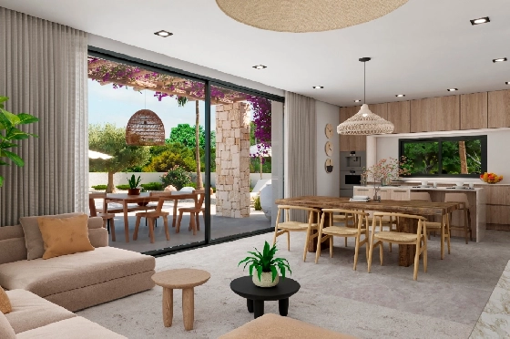 Villa in Denia(Marquesa 4) zu verkaufen, Zona de estar 120 m², Baujahr 2025, Zustand neuwertig, + Zentralheizung, Klimaanlage, Terreno 1085 m², 3 Schlafzimmer, 2 Badezimmer, Pool, ref.: UM-UV-HEBE-8