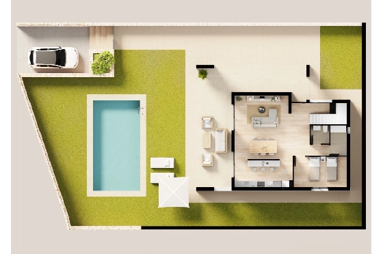 Villa in Finestrat(Balcon de Finestrat) zu verkaufen, Zona de estar 157 m², Terreno 489 m², 4 Schlafzimmer, 3 Badezimmer, Pool, ref.: TW-BREEZE-75-11