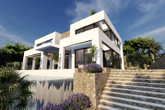 Villa in Benissa(La Fustera) zu verkaufen, Zona de estar 615 m², Baujahr 2023, Klimaanlage, Terreno 1347 m², 4 Schlafzimmer, 3 Badezimmer, Pool, ref.: BI-BE.H-902-1